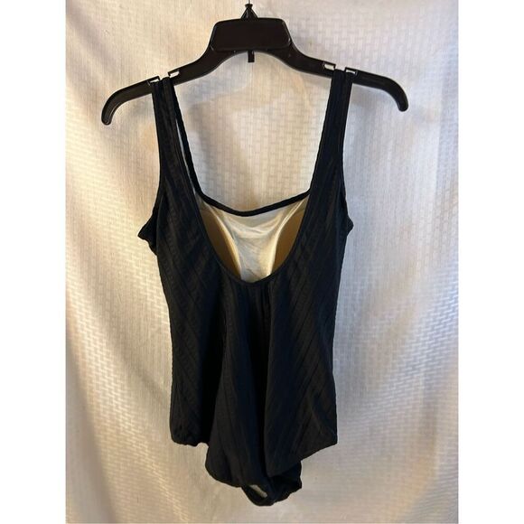 It Figures bathing suit rn#91106 Black Ribbed C Cup - Picture 4 of 8